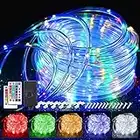 200 LED Rope Lights Outdoor String Lights Plug in, 66ft 16 Colors Changing Waterproof Fairy Lights with Remote Control Timer Rope Lighting for Garden Patio Wedding Party Christmas Outdoor Decorations