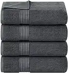 Utopia Towels 4 Piece Luxury Bath Towels Set, (27x 54 Inches) 100% Ring Spun Cotton 600GSM, Lightweight and Highly Absorbent Quick Drying Towels for Bathroom, Gym, Spa, and Hotel (Grey)