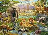 Ravensburger 12891 Animals of The Savannah 200 Piece Puzzle for Kids - Every Piece is Unique, Pieces Fit Together Perfectly