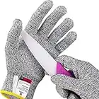 NoCry Cut Resistant Gloves for Kids, XS (8-12 Years) - High Performance Level 5 Protection, Food Grade. Free Ebook Included!