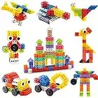 Building Blocks Toys 148 PCS Creative Educational Playset Colorful Preschoolers Developmental Toys Learning Construction Toys for 3 4 5 6 7+ Year Old Boys Girls Kids Child Toddlers Gifts