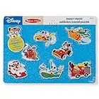 Melissa & Doug Disney Mickey Mouse and Friends Vehicles Sound Puzzle, Mickey Mouse Toddler Toys, Wooden Sound Puzzles For Toddlers Ages 2+ (8 Pieces)