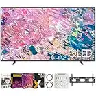 SAMSUNG QN75Q60BAFXZA Q60B 75 inch QLED 4K Quantum Dual LED HDR Smart TV 2022 Bundle with Premiere Movies Streaming + 37-100 Inch TV Wall Mount + 6-Outlet Surge Adapter + 2X 6FT HDMI 2.0 Cable