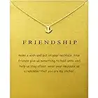 QXFQJT Friend Necklace Anchor Pendant Friendship Necklace