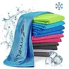 Kühlendes Handtuch 100x30cm, Mikrofaser Sporthandtuch kühlend, Kühltuch, Airflip Cooling Towel, Mikrofaser Handtuch, Farbe: blau, Größe: 100x30cm