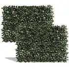 DOEWORKS Expandable Fence Privacy Screen for Balcony Patio Outdoor(Double Sides Leaves), Faux Ivy Fencing Panel for Backdrop Garden Backyard Home Decorations - 2PACK
