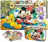 NEILDEN Disney Minnie Mouse Jigsaw Puzzles for Kids Ages 4-8,60 Pieces Mickey Mouse Puzzles for Children Girls and Boys,Packed in Tin Box,Puzzle Size:9.2"X5.9"