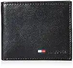Tommy Hilfiger Men's Leather Stockon Coin Passcase, Bifold,Compact,Slim