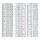 ELEGOO 3pcs MB830-102 Breadboard 830 Point Solderless Prototype PCB Board Kit for Proto Shield Distribution Connecting Blocks for UNOR3 MEGA NANO