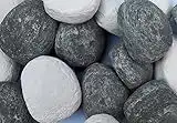 20 Grey and White Gas Fire Pebbles Suitable for Gas Fires, Ethanol Burners, LPG and Electric Fires, Fire Pits